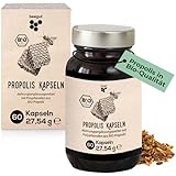 beegut BIO Propolis Kapseln, 60 Kapseln in pflanzlicher Kapselhülle mit BIO Propolis Extrakt, nachhaltige Verpackung