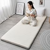 Faltbare japanische Bodenmatratze für Schlafzimmer, Zuhause, Wohnheim, Camping, dicke Futon-Matratze, Einzel-/Doppelbett, blau