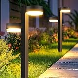 GEARLITE Solarlampen für Außen 4 Pack, 2 in 1 Superhelle Garten Solarleuchten für Außen mit 24 Led, 1200mAh Wasserdichte Solar Gartenleuchten, Auto On/Off Garten Deko für Weg Balkon Terrasse Hof