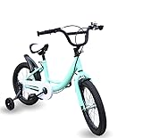 Kaibrite 16-Zoll Universal Kinderfahrräder mit abnehmbaren Trainingsrädern und verstellbarem Sitz Grünes Fahrrad für 5-8 Jahre Alter Kinder