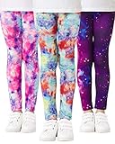 Adorel Mädchen Leggings Dünn Hosen Bedruckt 3er-Pack Sternenhimmel 134-140 EU (Herstellergröße 75)