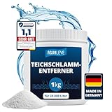 AGUALEVE® Teichschlammentferner 1kg *NEU* | reinigt den Teich schonend & nachhaltig binnen weniger Wochen von Schlamm, Laub & Ablagerungen | Made in Germany | für 20.000 Liter Teichwasser | Note 1,1