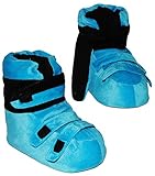 alles-meine.de GmbH Hausschuhe - als Blaue Skischuhe - SUPERWARM - Gr. 33-34 - 35-36 - gefütterte Plüschhausschuhe/Hausstiefel/Hausschuh Stiefel warm Skischuh/für Kinde..