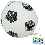 Lena 62178EC Soft-Fußball schwarz/weiß 18 cm - Softball Fußball aus Schaumstoff für langen Ballspielspaß, Kinder Schaumstoffball indoor & outdoor