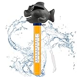 Schwimmendes Wasserthermometer, Schwimmbad Thermometer, Cartoon-Wassertemperatur Thermometer, Bruchsicheres Schwimmbadthermometer mit Seil, Geeignet für Whirlpools im Innen- und Außenbereich, Pools