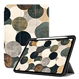 Hülle Für Ipad Mini 6. Generation Hülle (8,3 Zoll) Hülle 2021 A2568/A2569 Folio Trifold Case Premium Lederbezug Leicht, Abstrakter Geometrischer Kreis