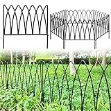 Thealyn Dekorative Metall Gartenzaun 45cm (H) x 2.25m (L) Metall Grenze Folding Fence No Dig Fence Landschaft Zaun für Blumenbeet, Hof, Tier Barriere