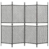 DCRAF Home Products-Zaunblende Polyrattan 2,4x2 m braun