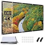 OWill Leinwand Beamer 100 Zoll,16:9 HD Faltbarer Beamer Leinwand, Anti-Falten Doppelseitige Projector Screen,Tragbarer Projektor Leinwand für Zuhause,Schule,Treffen