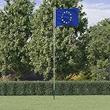 Home & Garden-Europa-Flagge und Mast, 6,23 m, Aluminium-Möbelwahl