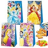 Prinzessin Partytüten,12 Stück Prinzessin Party Süßigkeitentüten,Prinzessin Geburtstag,Prinzessin Geschenktüte,Prinzessin Papiertüte,Kindergeburtstag Geschenktüten für Geschenkverpackungen,Giveaways