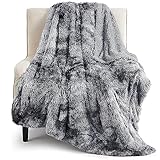 BEDSURE Kuscheldecke Flauschig Decke, Grau Sofadecke Warm Sherpa Decke, Felldecke Dicke Decken Couchdecke Flauschige Kunstfelldecke Wohndecke für Couch 150x200 cm