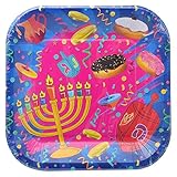 Izzy 'n' Dizzy Hanukkah Plates - Hanukkah Paper Goods - 9 Inch - Serves 10