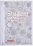 Brunnen 1067427 Notizblock / Collegeblock Student Zenart (A4, kariert Lineatur 28, 90 g/m², 80 Blatt)