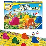 Ravensburger Kinderspiel 21420 - Tempo kleine Schnecke, Das spannende Schneckenrennen, Brettspiel und Gesellschaftsspiel für Mädchen und Jungen , 2-6 Spieler, ab 3 Jahren, Grey