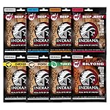 Indiana Jerky MIX, High Protein Trockenfleisch, ohne Zuckerzusatz, Gluten-frei (8 x 25g) (8 Sorten MIX)