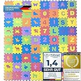 all kids United® Kinder Puzzlematte 118 x 132 cm - Kinderteppich Spiel-Teppich Schadstofffrei Spielmatte Eva Schaumstoff-Matte (XL - 144-teilig)