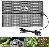 Gobesty Heizmatte Terrarium, 20W Einstellbar Reptil Heizmatten, Terrarium Heizkissen mit Temperaturregelung Reptilien Wärmematte für Schildkröte Schlangen Eidechse Spinne Gecko Amphibien (28 * 42cm)