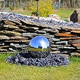 CLGarden Edelstahl Springbrunnen Kugel 20cm Ø poliert für Gartenbrunnen Kugelbrunnen Wasserspiel