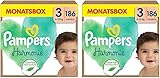 Pampers Baby Windeln Größe 3 (6-10 kg) Harmonie, MONATSBOX, Sanfter Hautschutz Und Pflanzenbasierte Inhaltsstoffe, 372 Stück