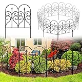 Thealyn 81,3 cm x 3 m, dekorativer eleganter Metall-Gartenzaun, Zaun, Zaun, für den Außenbereich, Terrasse, Querschnitt, Landschaft (81,3 cm x 3 m)