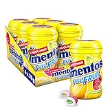 Mentos Kaugummi Full Fruit, 6 Boxen zuckerfreie Chewing Gum Dragees in drei Sorten mit Frucht-Geschmack & flüssiger Füllung, Multipack (6 x 70g)