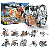 Solar Roboter Bausatz Kinder STEM Experimente 190 Stücke Lernspielzeug Geschenke, 12-IN-1 Solarenergie Kits für Jungen ab 8 9 10 11 12 Jahre Geschenke