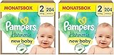 Pampers Baby Windeln Größe 2 (4-8 kg) Harmonie, SPARPACKUNG mit doppelter Monatsbox, Sanfter Hautschutz Und Pflanzenbasierte Inhaltsstoffe, 408 Stück