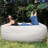 DER GRÖSSTE SITZSACK EUROPAS! JETZT NEU: Outdoor Version - Relaxen wie auf Einer Wolke mit Charlie & Finn: Flauschige 1500 l Memory-Foam Füllung und wasserfestem Outdoor-Bezug in Beige.