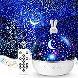 Night Light,Nachtlicht Sternenhimmel Projektor Kinder mit 15 Film,Nachtlicht Kinder Nachtlicht Baby,Spieluhr Baby Mädchen,Bluetooth Nachttischlampe Kinder Lampe Kinderzimmer Deko,Baby Geschenk Mädchen