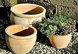 Kunert-Keramik Pflanzkübel,Pflanzgefäß,Blumentopf,helles Terracotta,frostfest!3 Größen wählbar (28cm)